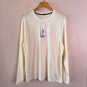 Smartwool Merino Wool Long Sleeve Base Layer Top Cream Natural Womens 1X NWT